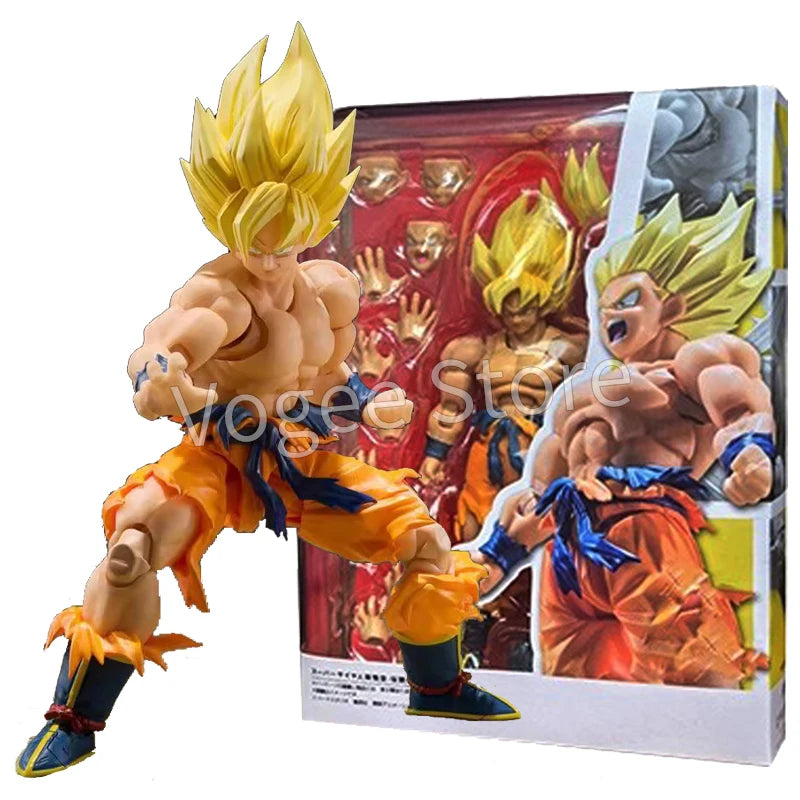 Shf Dragon Ball Z Son Goku Легендарна екшън фигурка PVC подвижна колекция Аниме 17см Супер Саян Какарото фигурка Модел играчки