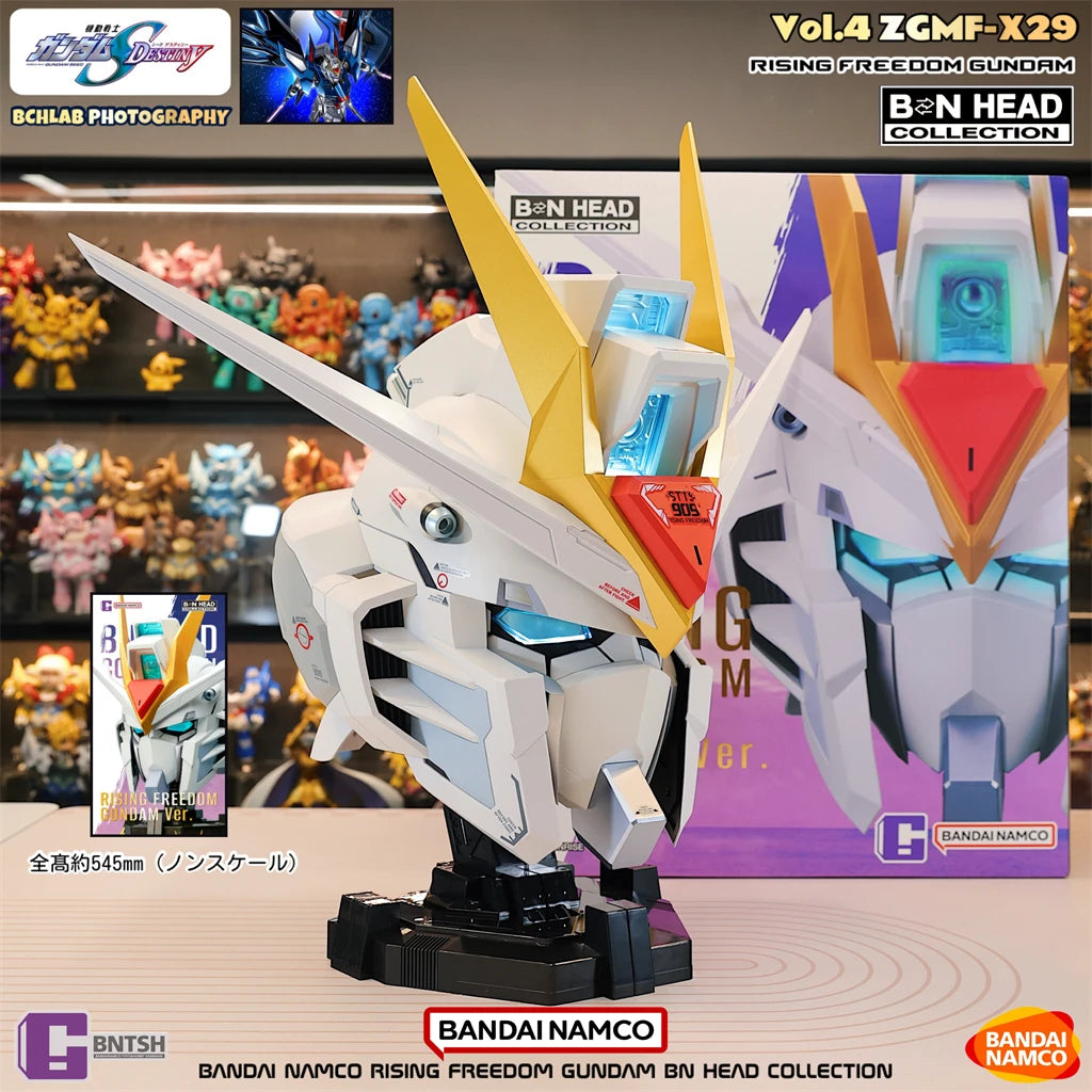 Bandai Original Bn Head Collection Vol.2 Strike Freedom Gundam Anime Action Figure Assembly Model Toys Birthday Gift for Boys
