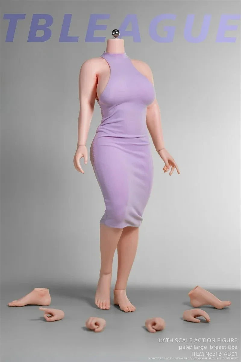 Presale 1/6 Scale TB-AD01/02 Plump Female Hobbies Big Breasts Seamless Super Flexible Body Model for 12'' Action Figure Dolls