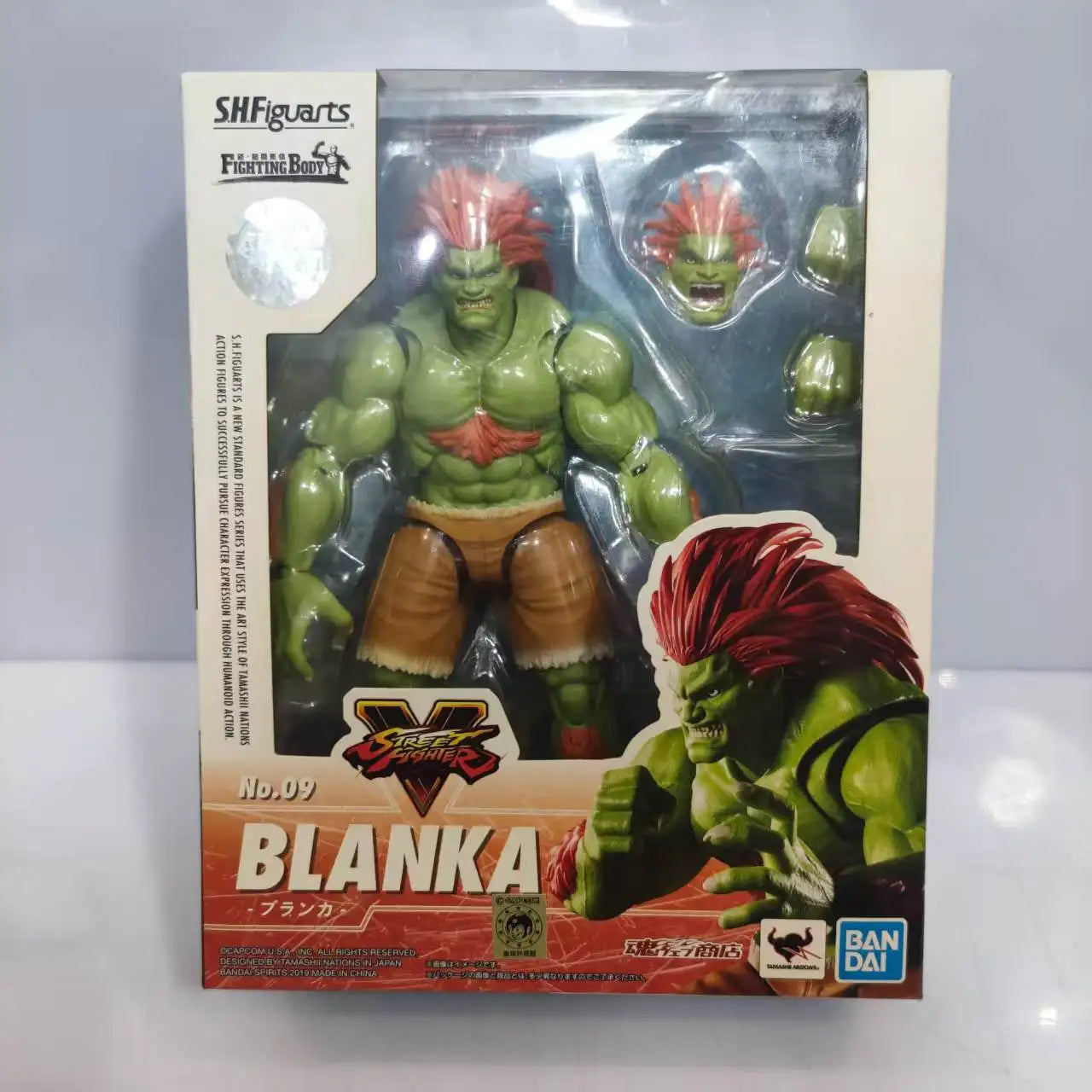 Bandai Genuine Soul Limited SHF Street Fighter Blanca Green Wolf Beast Electric Wolf Lion Action Doll Model Toy