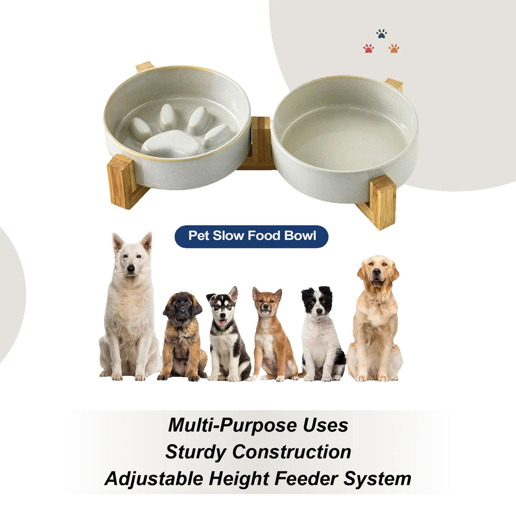 Hundenapf mit langsamer Fütterung, Keramik, rutschfest, niedliche Pfoten-Futternäpfe, langsame Fütterung, Hundenäpfe, Haustierbedarf für Katzen, Fütterung, Wasserversorgung, Haus und Hof
