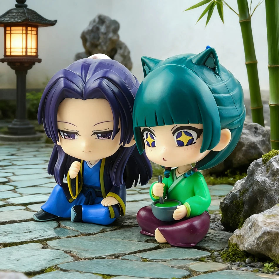 Q Version The Apothecary Diaries Maomao Jinshi Mini Figure Anime Periphery Kawaii Sitting Toys Desktop Car Ornaments Model Gifts