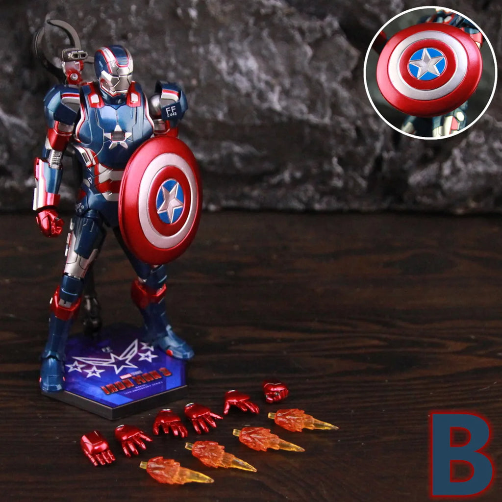 ZD Toys Marvel Studios Infinity SAGA Movie Film Iron Man 3 Iron Patriot 7" 1/10 Action Figure Ironman Legends Toys Doll Model