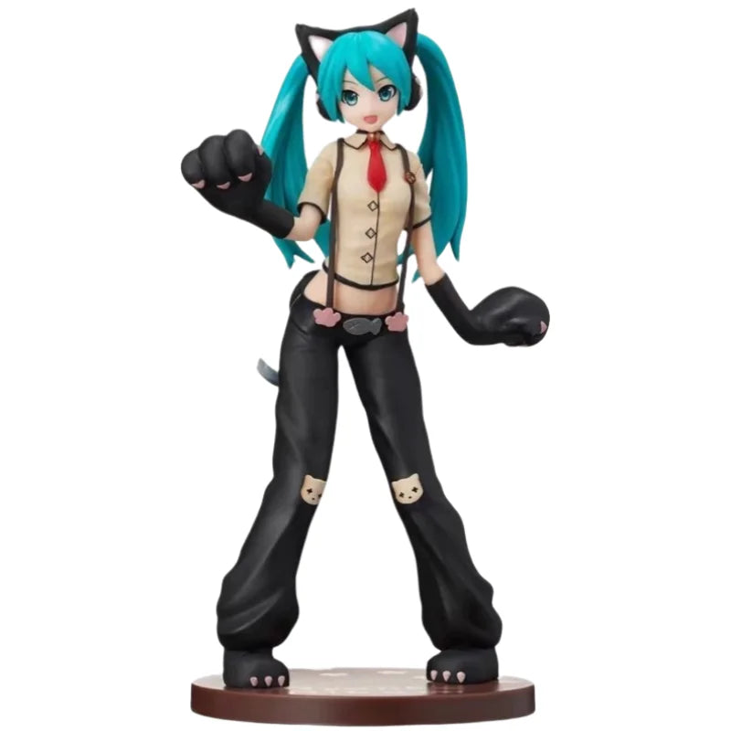 Original In Stock Sega Spm Vocaloid Hatsune Miku Project Diva Cat Version Pvc Figure Model Collection Gift Desktop Decoration