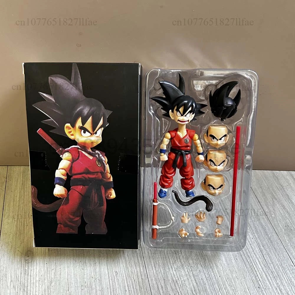 SHF Dragon Ball Z Son Goku Gk Somersault Cloud Son Goku Innocent Challenger Childhood Action Figure Model Toy Bookshelf Ornament