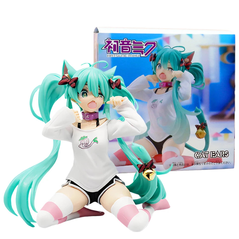 20CM Anime Hatsune Miku X Cinnamoroll Figure Anime Peripheral Collectible Models Decorative Decorations Children Kawaii Gift