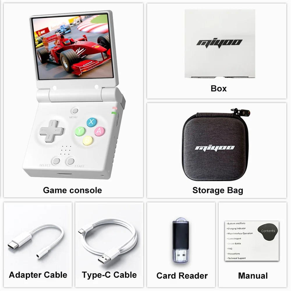 MIYOO Mini Flip Retro Handheld Game Console 2.8 Inch IPS Screen Portable Pocket Video Player Consoles Classic Gaming Emulator