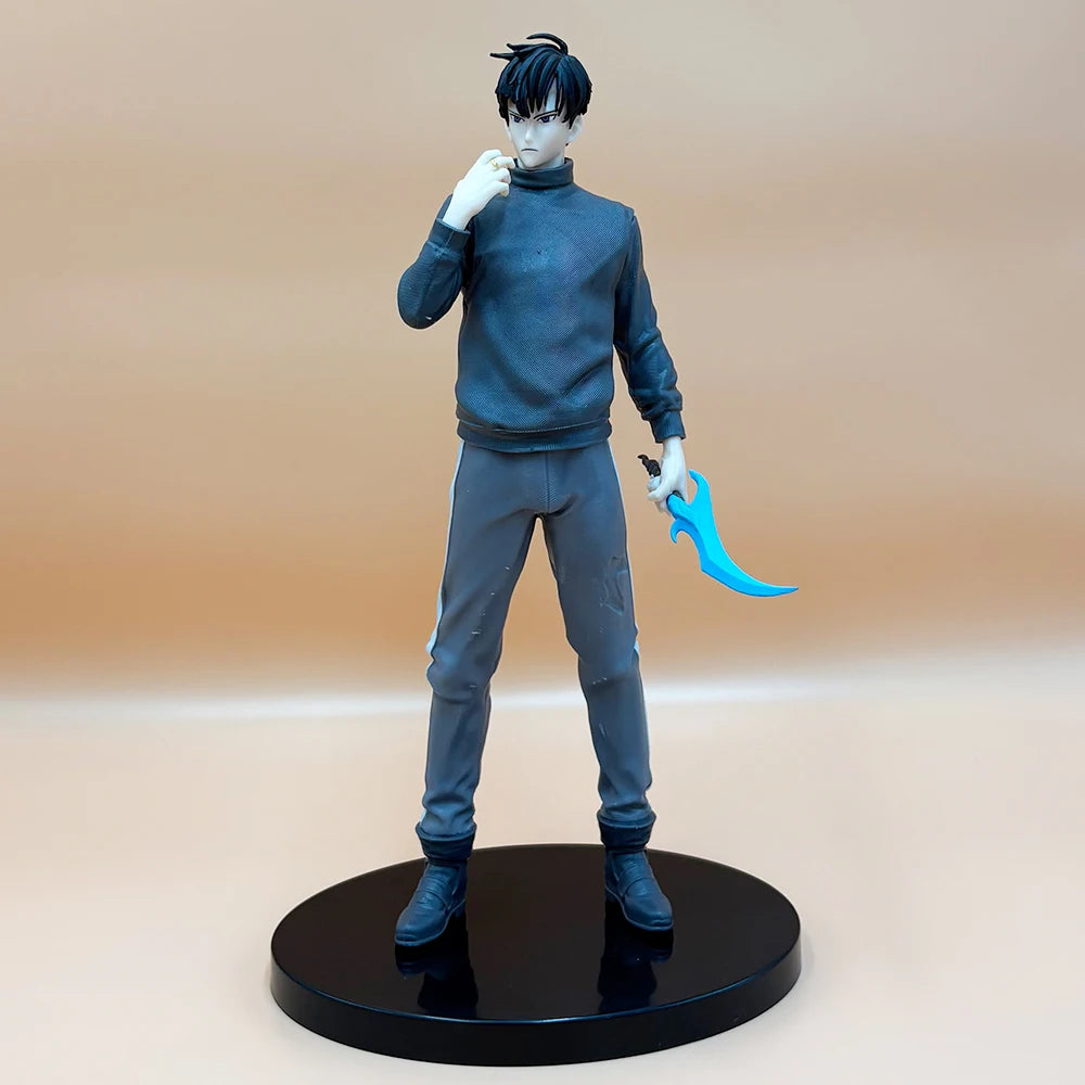 Solo Leveling Sung Jin woo Cloak Anime Figure 21CM Collectible Model Doll Toys Gifts