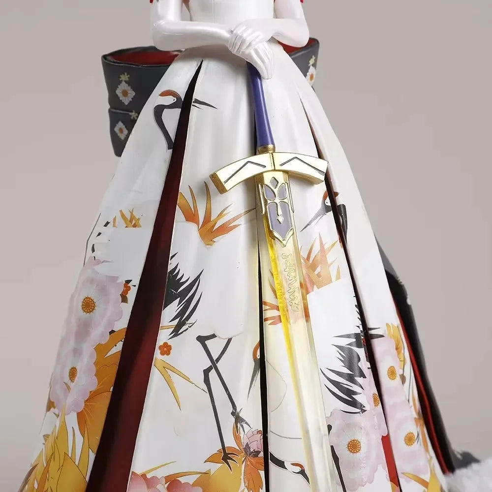 Saber Fate/Grand Order Sexy Kimono Figure Anime Sction Painted Saber Model Doll Collectible Figurine Toy Gift