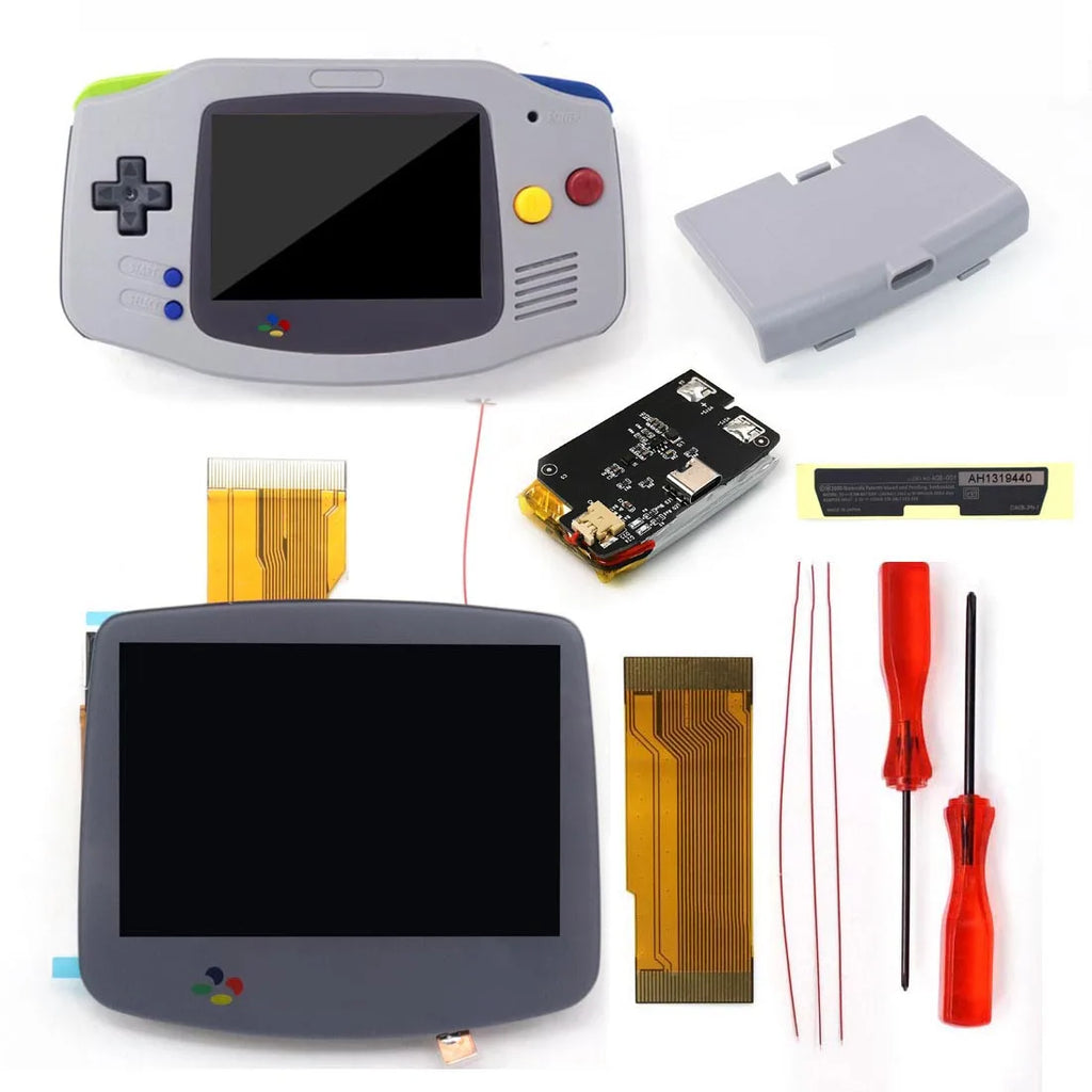 GBA V5 Laminated IPS LCD Backlight KIT Built-In Rechargeable 1800mAh Lithium Battery Type-c Port For Gameboy Adavance GBA Shell