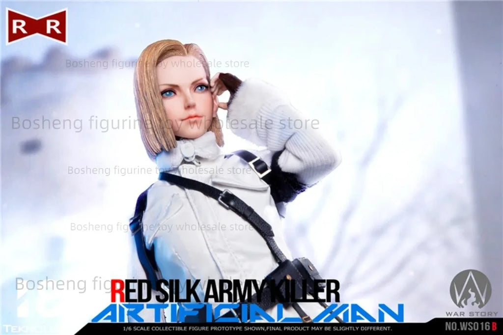 [In Stock] WAR STORY TOYS WS016 1/6 Red Silk Army Killer Android No. 18 Movable Soldier Suit Doll Figure
