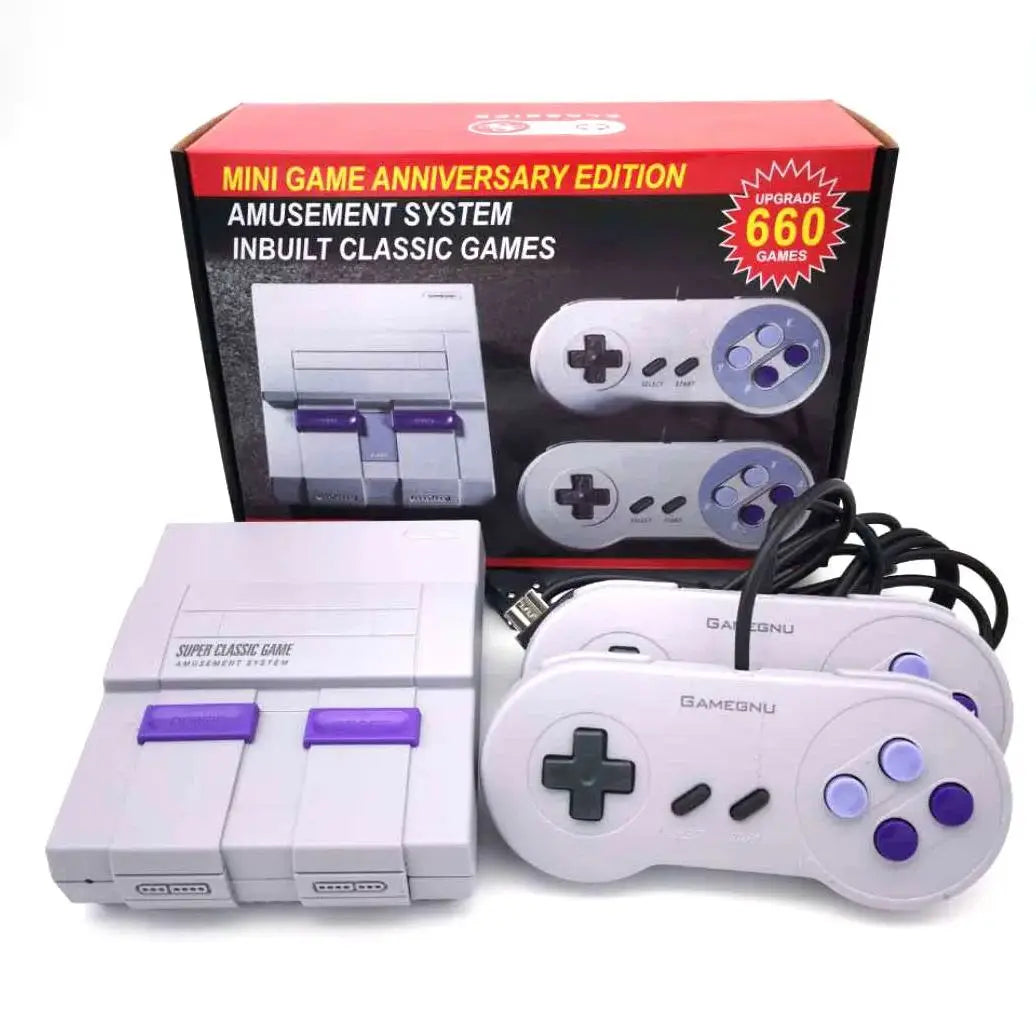 Super Classic MINI SFC TV Handheld Mini Tragbare Spielkonsolen Entertainment System für NES SNES Spielekonsole (660 Spiele)