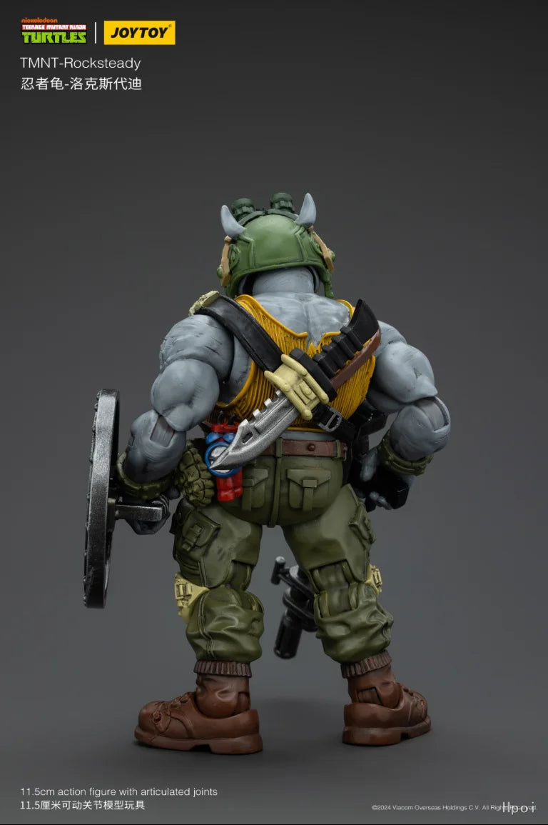 【SF】JOYTOY 1/18 Action Figure TMNT-Rocksteady Model Toys Gifts Collection Ornaments