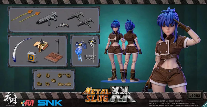 TUNSHI STUDIO METAL SLUG TS-012 1/12 Scale Female Soldier Leona 14.5cm Full Set Collectible Action Figure Model Doll