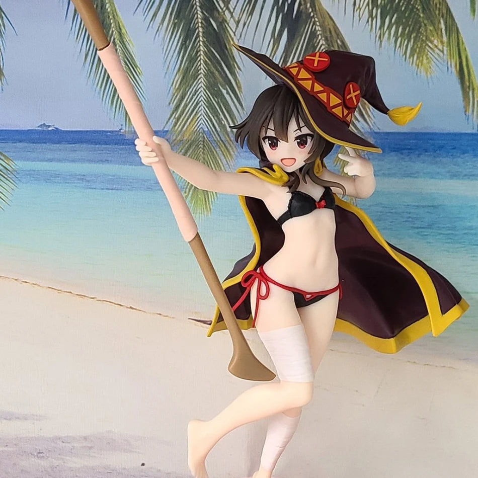 Anime Figure KonoSuba: God's Blessing on This Wonderful World! Megumin the Great Mage Swimsuit Beautiful Girl Figure Model Toys
