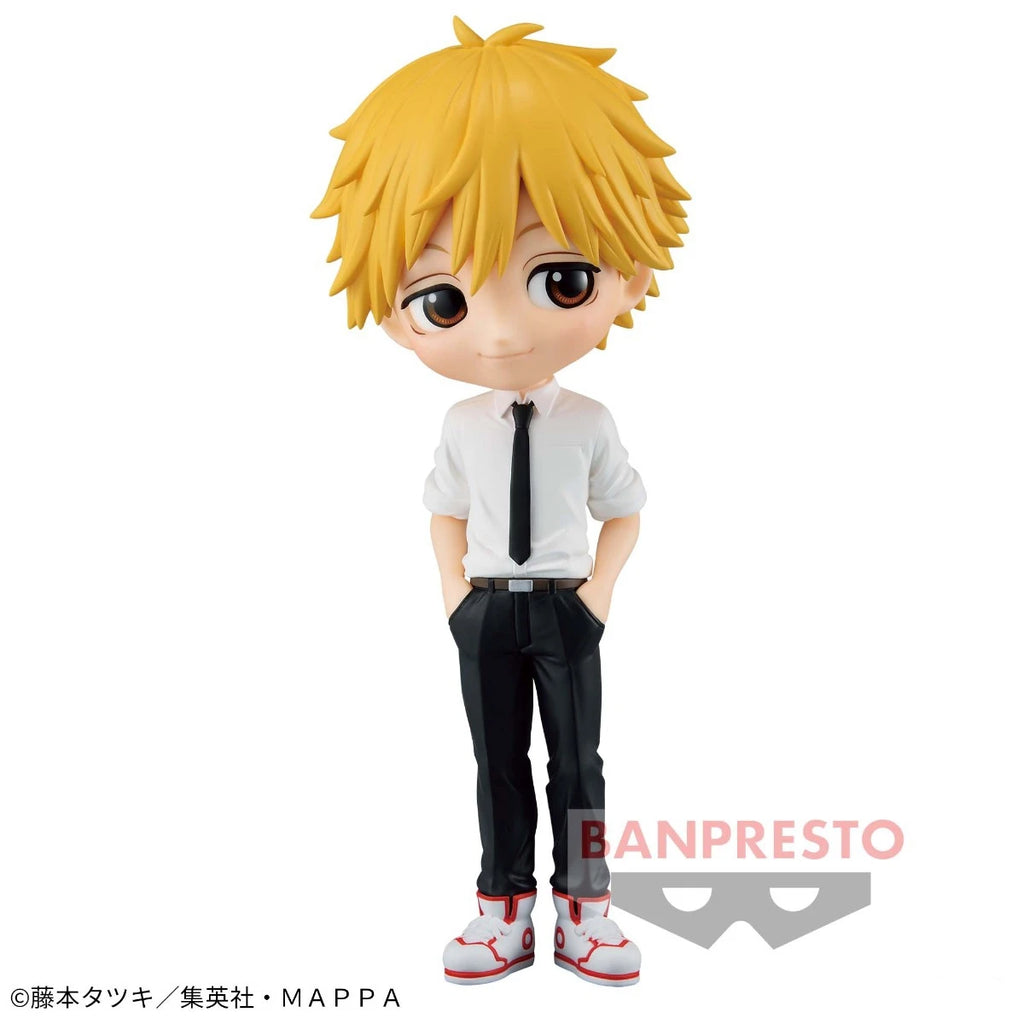 BANDAI Original BANPRESTO Q Posket Chainsaw Man POWER MAKIMA Denji Hayakawa Aki Anime PVC Action Figure Model Desktop Decoration