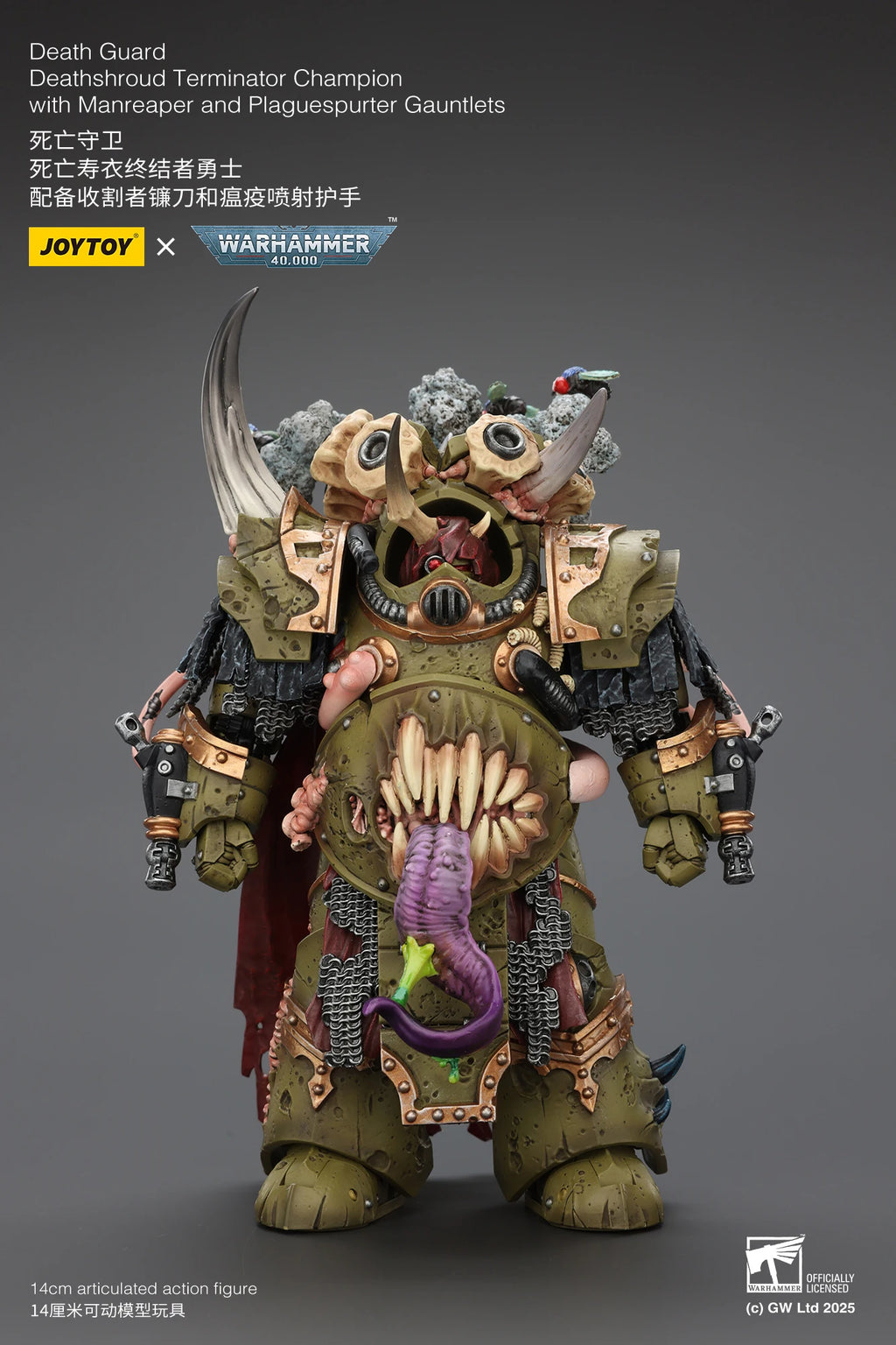 【In stock】JOYTOY 1/18 Action Figure Warhammer 40K Death Guard Deathshroud Terminator Champion Terminator 3PCS Model Toys