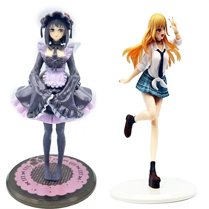 12cm My Dress-Up Darling Anime Figure Black Maid Outfit Kitagawa Marin Action Figure Shizuku Kuroe Figurine Collection Model Toy