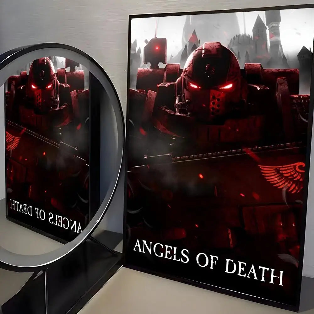 W-Warhammer Game 40K Poster Perfect Sticker Self Adhesive Art Designed for Home Dining Office Spaces