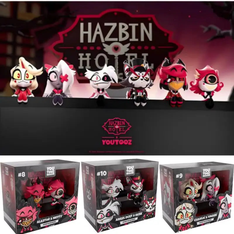 Original Hazbin Hotel Anime Figures Husk Angel Dust Vaggie Charlie Niffty Alastor Figurine Alastor Action Figure Gifts Model Toy