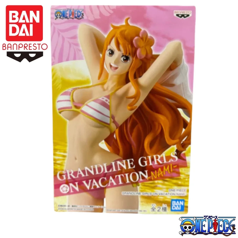 Auf Lager One Piece Nami Figuren Stehende Haltung Badeanzug Auto Ornamente Puppen Actionfiguren Sammlung Geschenke
