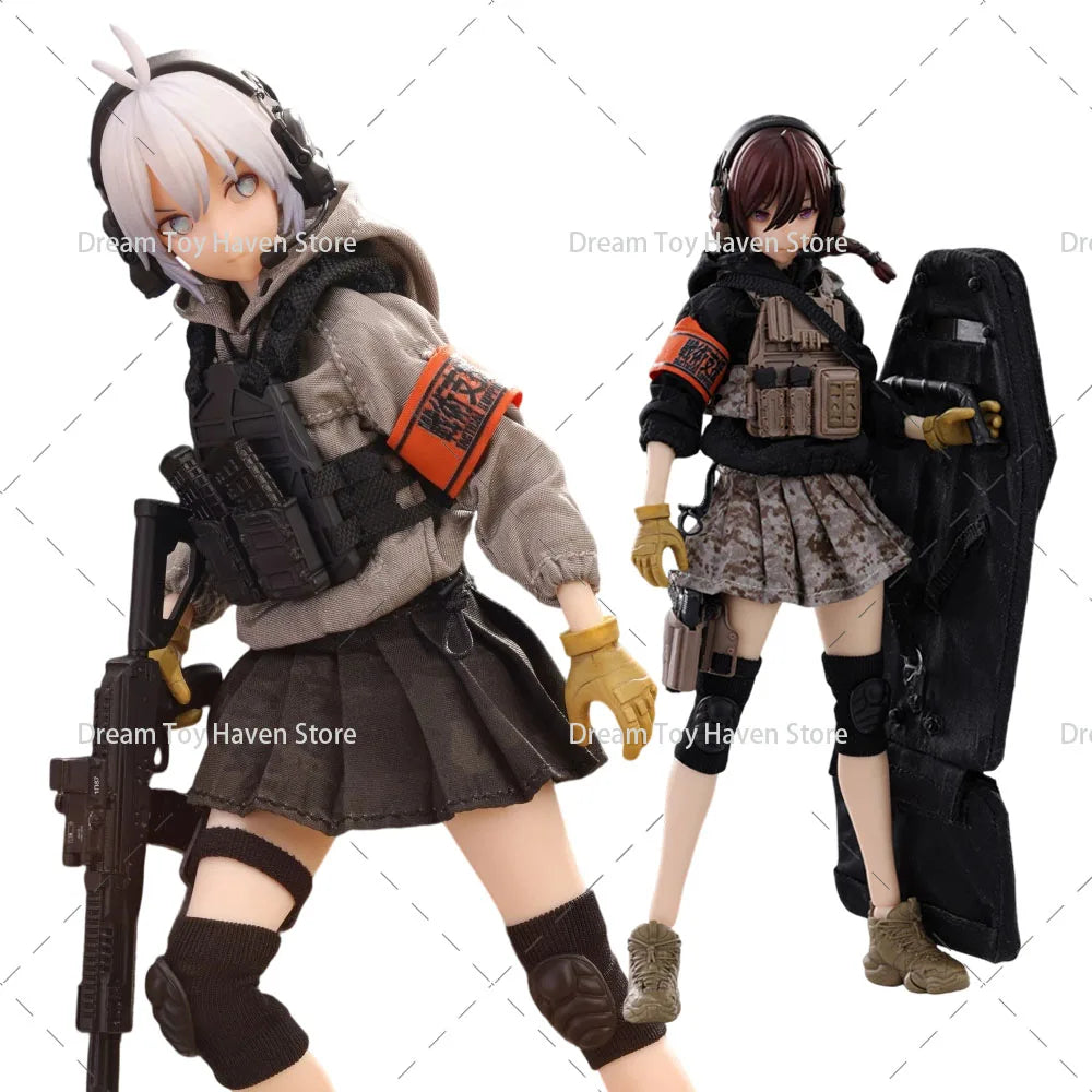 ‌HASUKI PA003/PA004 1/12 Scale Assault Trooper Sasha Nabeshima Heavy Shield Trooper Ritsuki Uzuki 6Inch Action Figure Soldier
