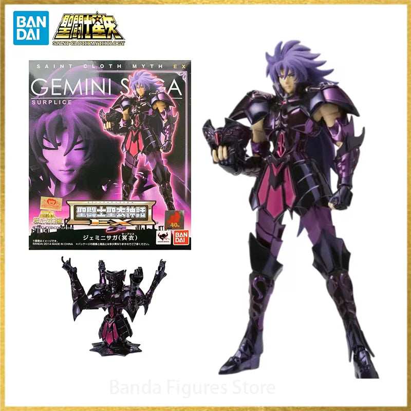 Original BANDAI Saint Seiya Cloth Myth Surplice EX 2.0 Resurrection black Gemini Saga In Stock Anime Figures Model Toys