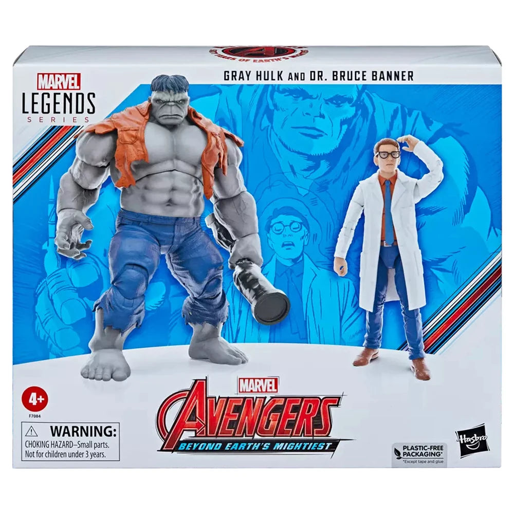 [In-Stock] Hasbro Marvel Legends Series Gray Hulk and Dr. Bruce Banner 2-Pack-Set 15cm Nice Action Figure Model Toy Gifts