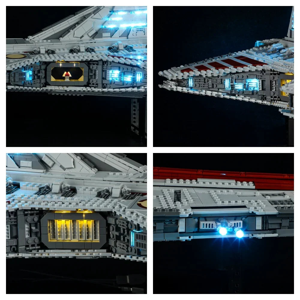 Ship From Italy Lighting For LEGO 75367 Venator-Class Republic Attack Cruiser Not Include Building Block(Only Led Light Kit)