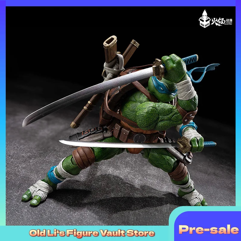 HEATBOYS Huo Zai Anime Ninja Turtles Leonardo Deluxe Edition Standard Edition Animation Character Model Action Figure Toy Gift