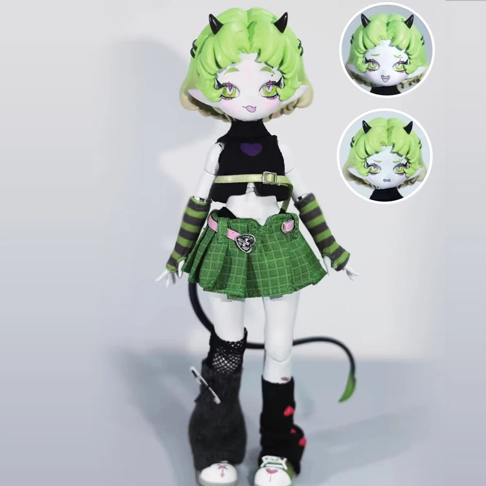 In Stock Genuine Devil'S Horns Blind Box 1/8 Movable Doll Ornament Creative Trendy Toy Exquisite Doll Boys Girls Gifts