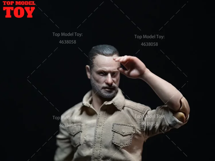 Kraken Studio 1/12 Scale Terrifying Zombie Police Killer Rick Figure Full Set 6'' Men Soldier Action Figure Model Collectible