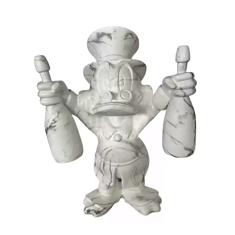 2025 New Electroplated Donald Duck Wine Bottle Fiberglass Creative Decoration Personalized Indoor Cartoon Customized Gift