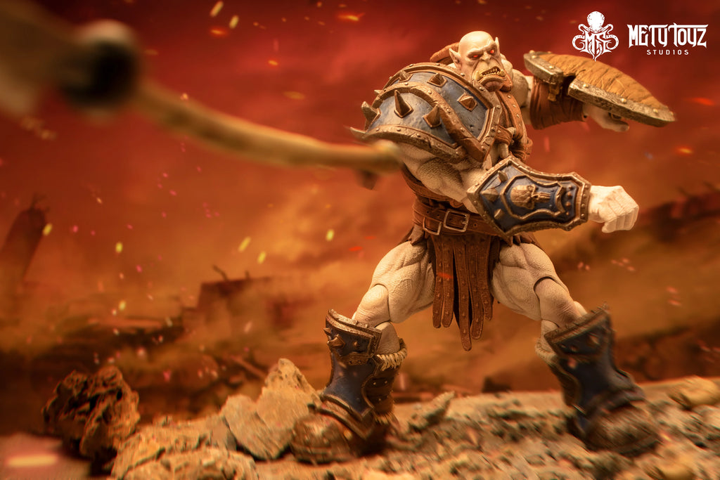 Фигурка на Metytoyz Limited Adventurer World Orc Ork Captain Kagas Bounty Hunter Bloody Hands Morlock Soldier, специално издание