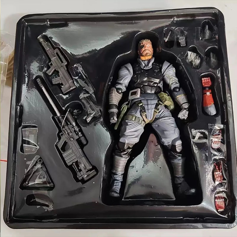Kaiyodo Metal Gear Solid V Snake Action Figure Revoltech The Phantom Pain Snake Figurine PVC Collection Ornament Model Toys 15cm