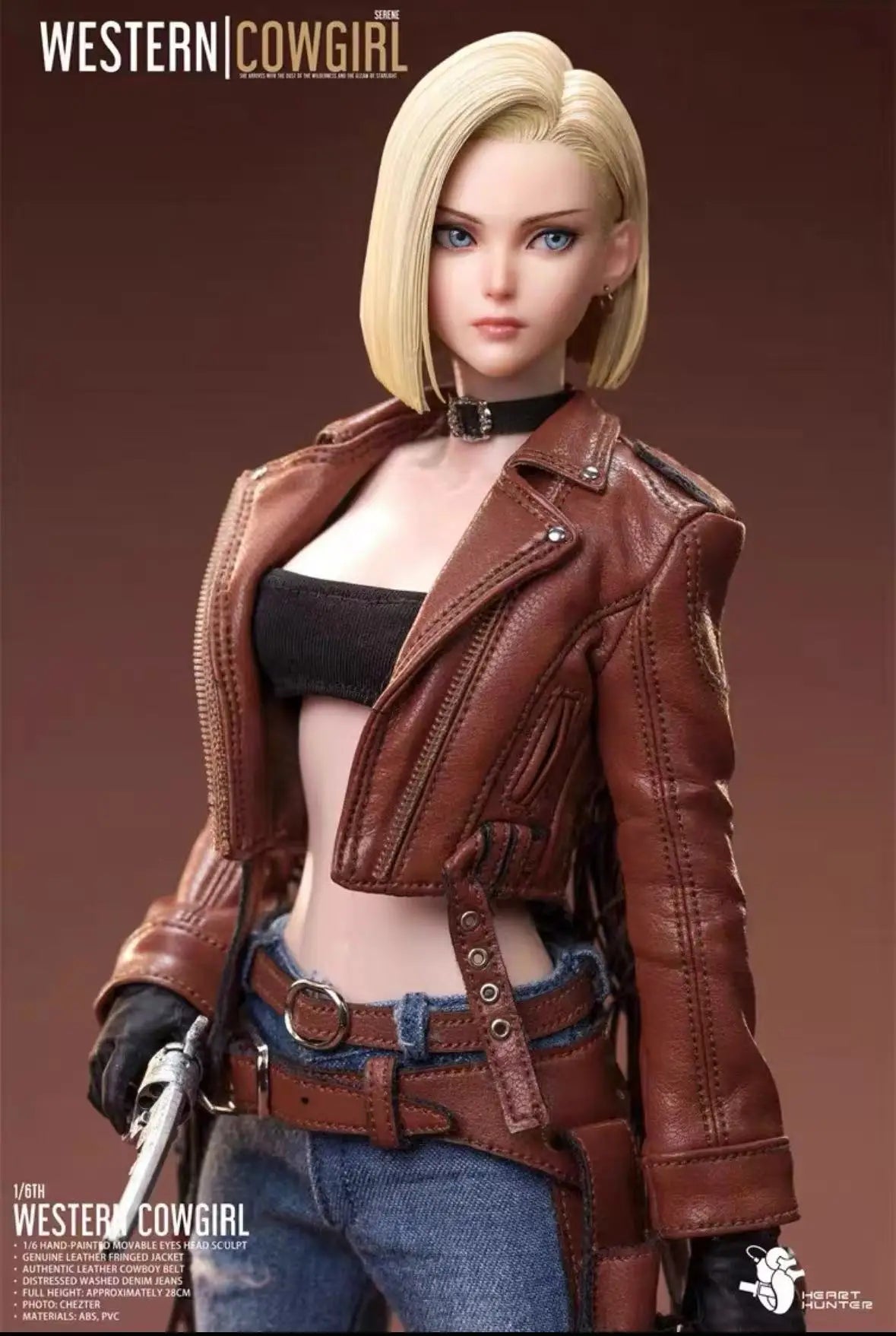 1/6 Scale Blonde Cowgirl Killer Model with 2 Head Carving 12" Female Soldier Action Figure Body Model for Collection