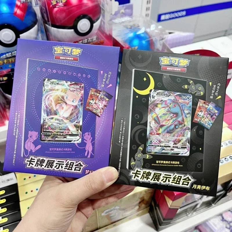 In Stock Original Chinese Version Pokes Trading Card Game Ptcg Eevee Show Photo Frames Gift Box Desktop Decoration Birthday Gift