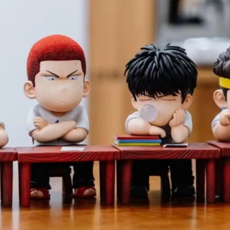 5 Pack Set Anime Slam Dunk Exam Action Figure Q Version Resit Model Desktop Car Ornaments Toy Collectible Boys Birthday Gifts