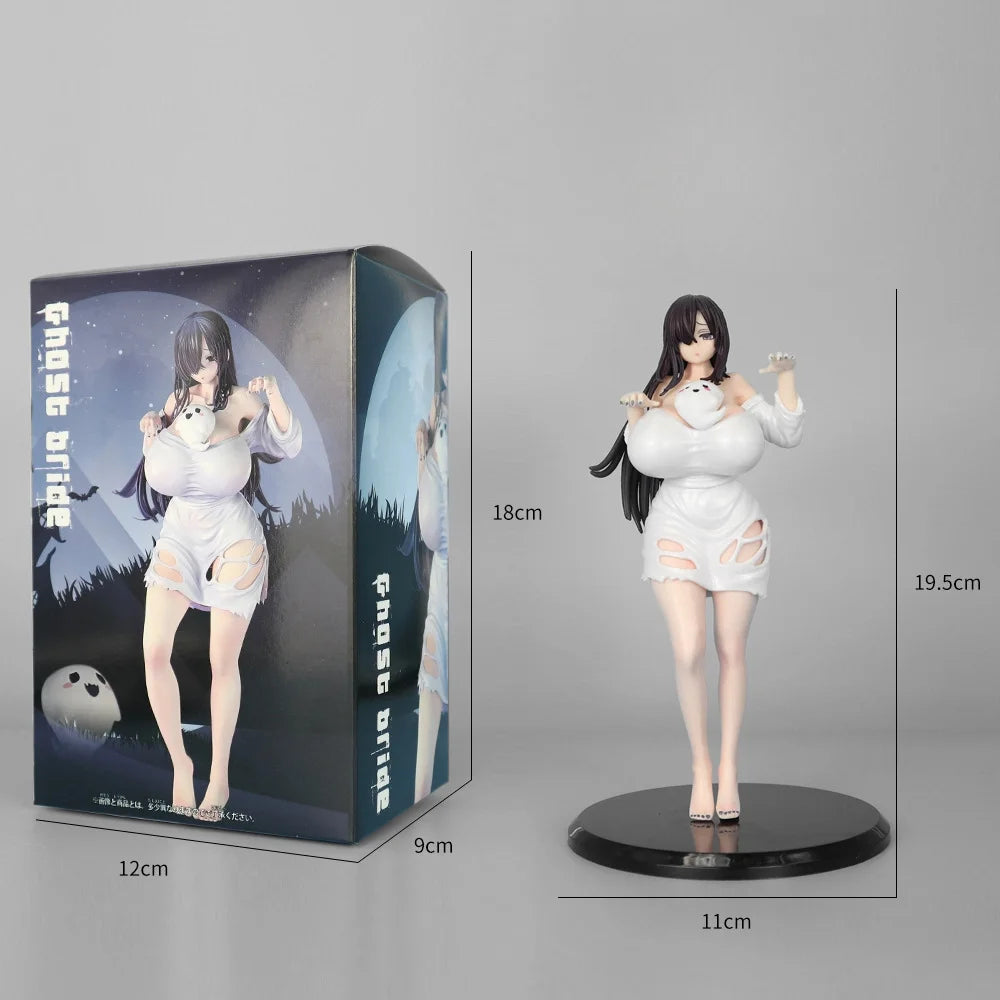 Anime Ghost Atlas Miss Ghost D Cup 19.5cm PVC Action Figure Sexy Girl Peripherals Adult Collectible Doll Ornament Model Gift