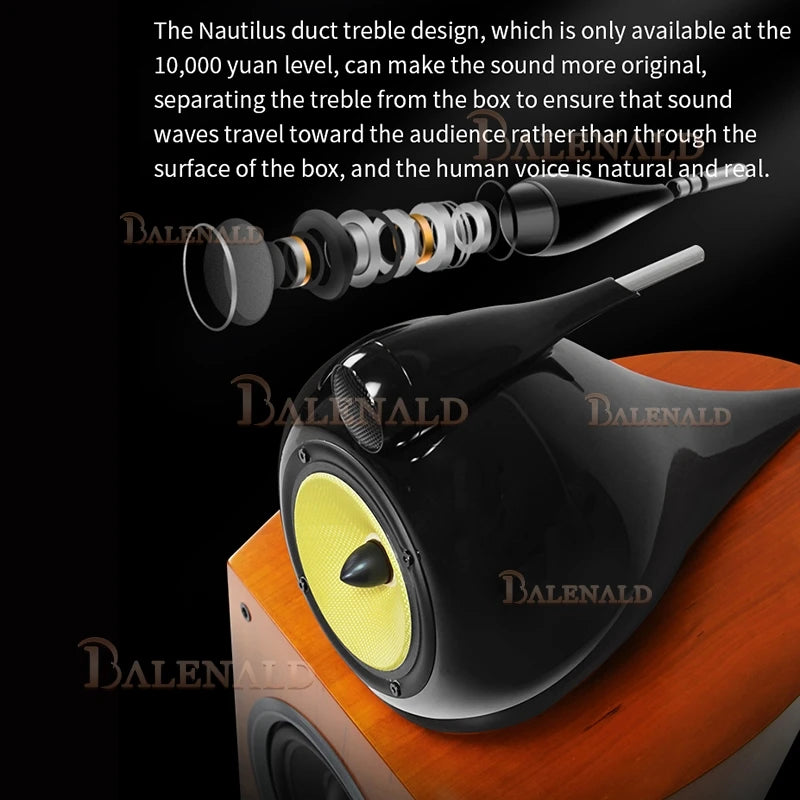 Fever High-Fidelity 8-Zoll-Bass Nautilus Audio Drei-Wege-Regal-Passiv-HiFi-Lautsprecher