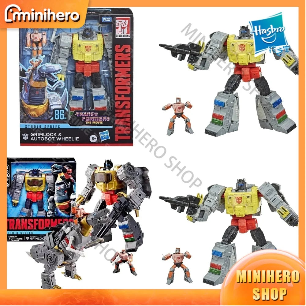 In Stock Original Hasbro Studio Series SS-86 06 Grimlock L-Class Articulated Super Action Figure Collectible Model for Adults