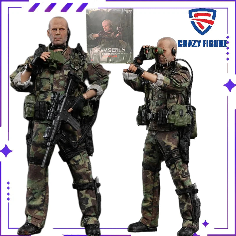 CRAZY FIGURE Original Seal Special Forces Assault Team Leader 1/12 Mobile Cloth Clothed Doll Soldier Model Handmade Toy Gift