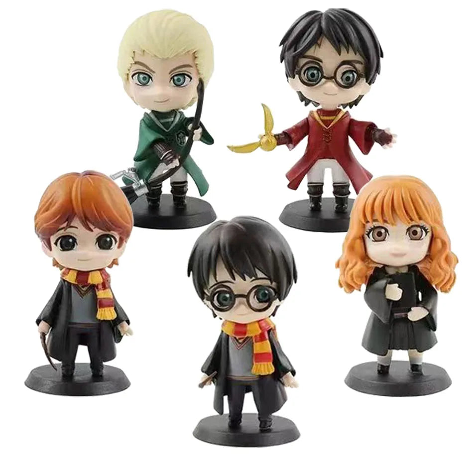 Harry Potter Chibi Models Hermione Ron Hedwig Merchandise Figures Desktop Decor Collectible children's toy New Year's Gift