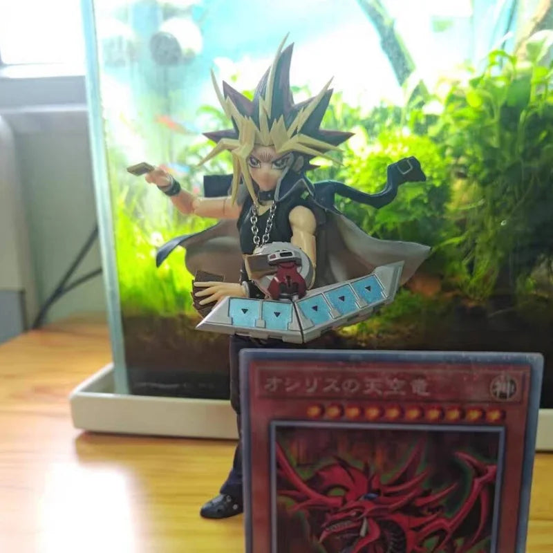 In Stock Genuine Bandai Yu Gi Oh  Duel Monsters Model Kit SHF Yami Yugi Anime Action Figure  Collection Toys Gifts Finished Mode