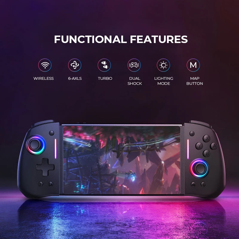 NYXI Hyperion Black Wireless Bluetooth Game Controller - Nintendo Switch2 Switch OLED Switch Lite Compatible Gamepad