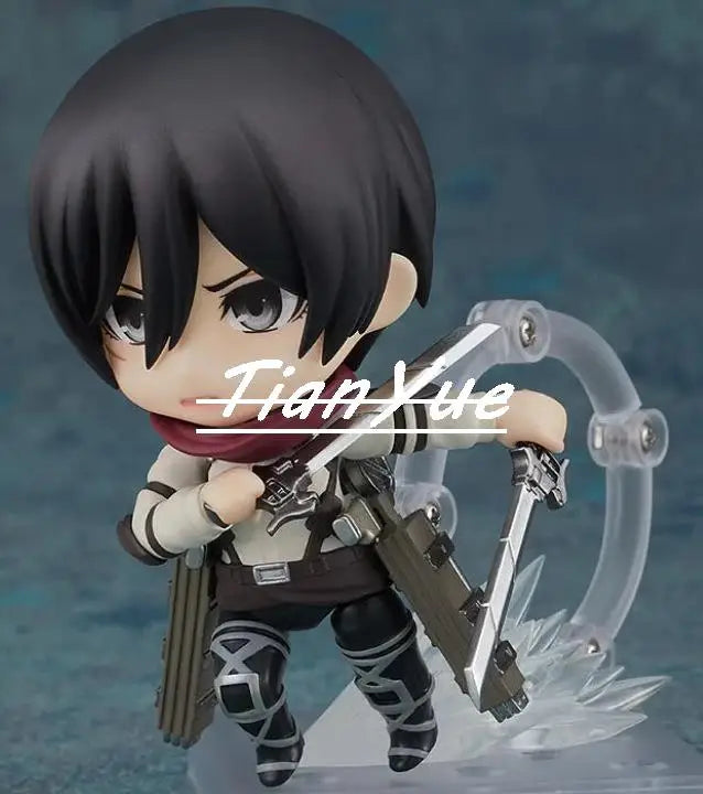 Anime Attack on Titan Mikasa Ackerman  2001 Cute Version Action Figure Model Toy 10cm