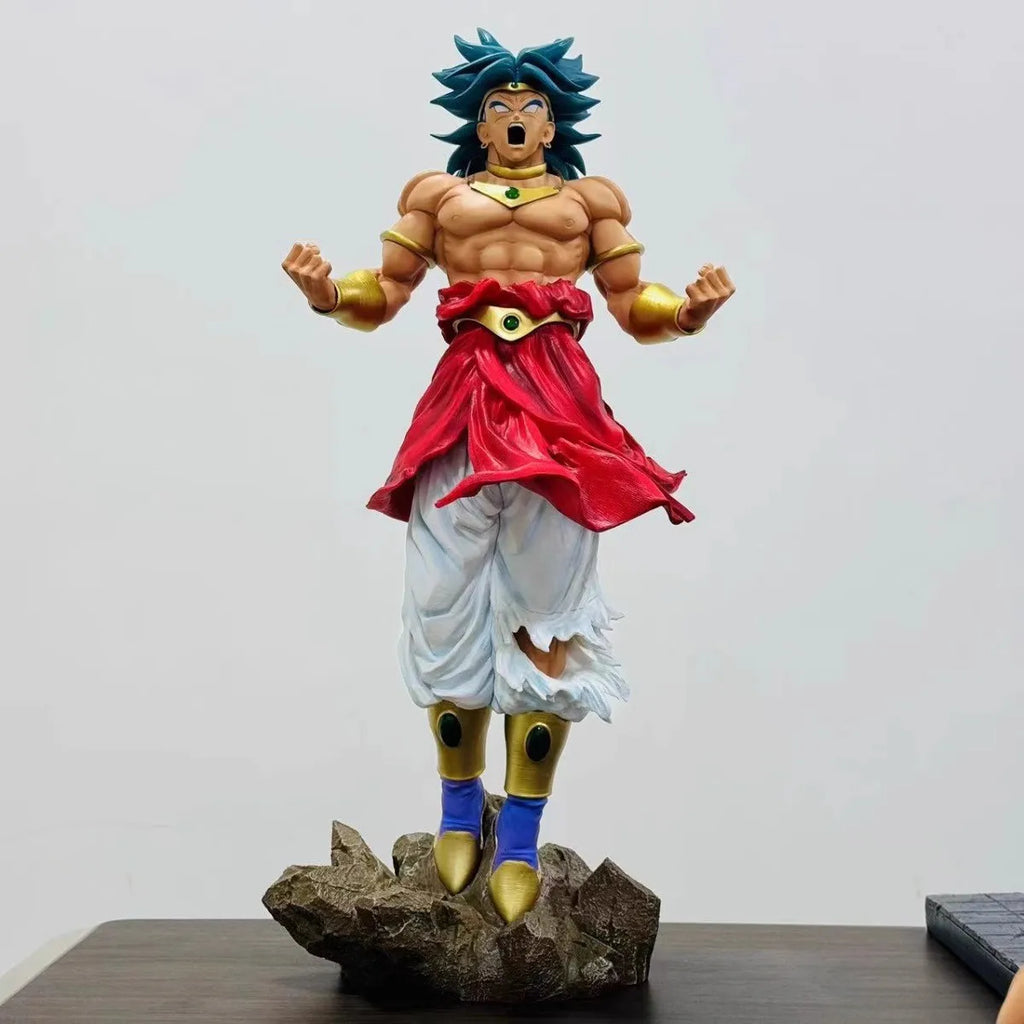 59cm Dragon Ball Anime Figure Broli Double Head Replaceable Peripheral Oversized Statue Action Figure Desktop Display Gift Toys