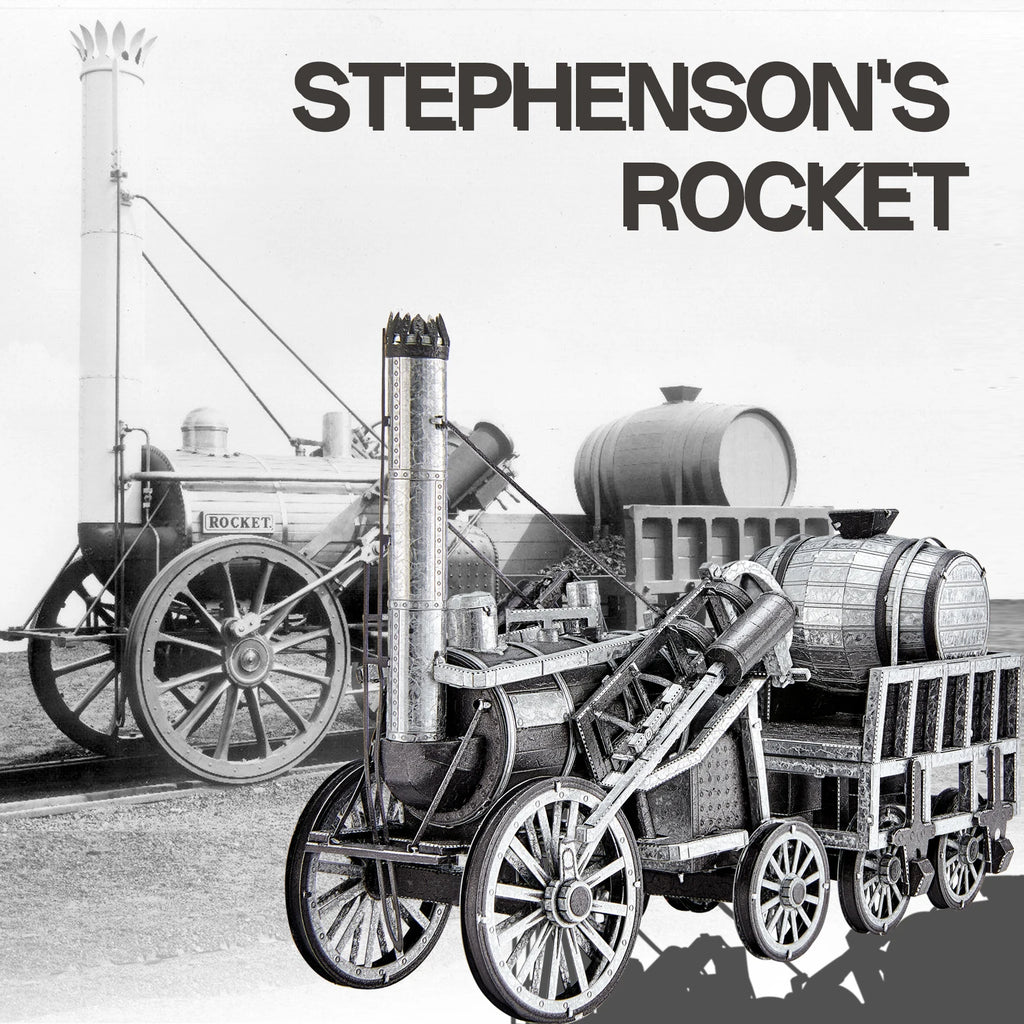 Piececool Metal 3D Puzzles Rocket (Lokomotive) Diy Assembly Metal Model Kits DIY Jigsaw Building Blocks Best Gifts for Adult