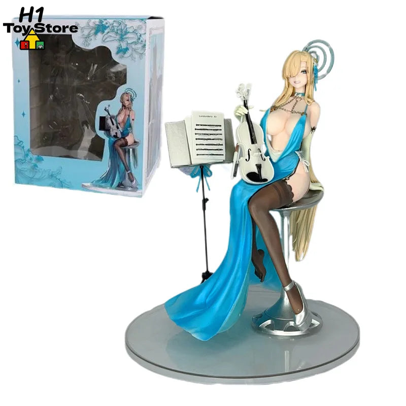 Blue Archive Ichinose Asuna Formal Dress GK Figure Anime Beautiful Girl Violin Statue 2D Collectible Desktop Decorative Ornament