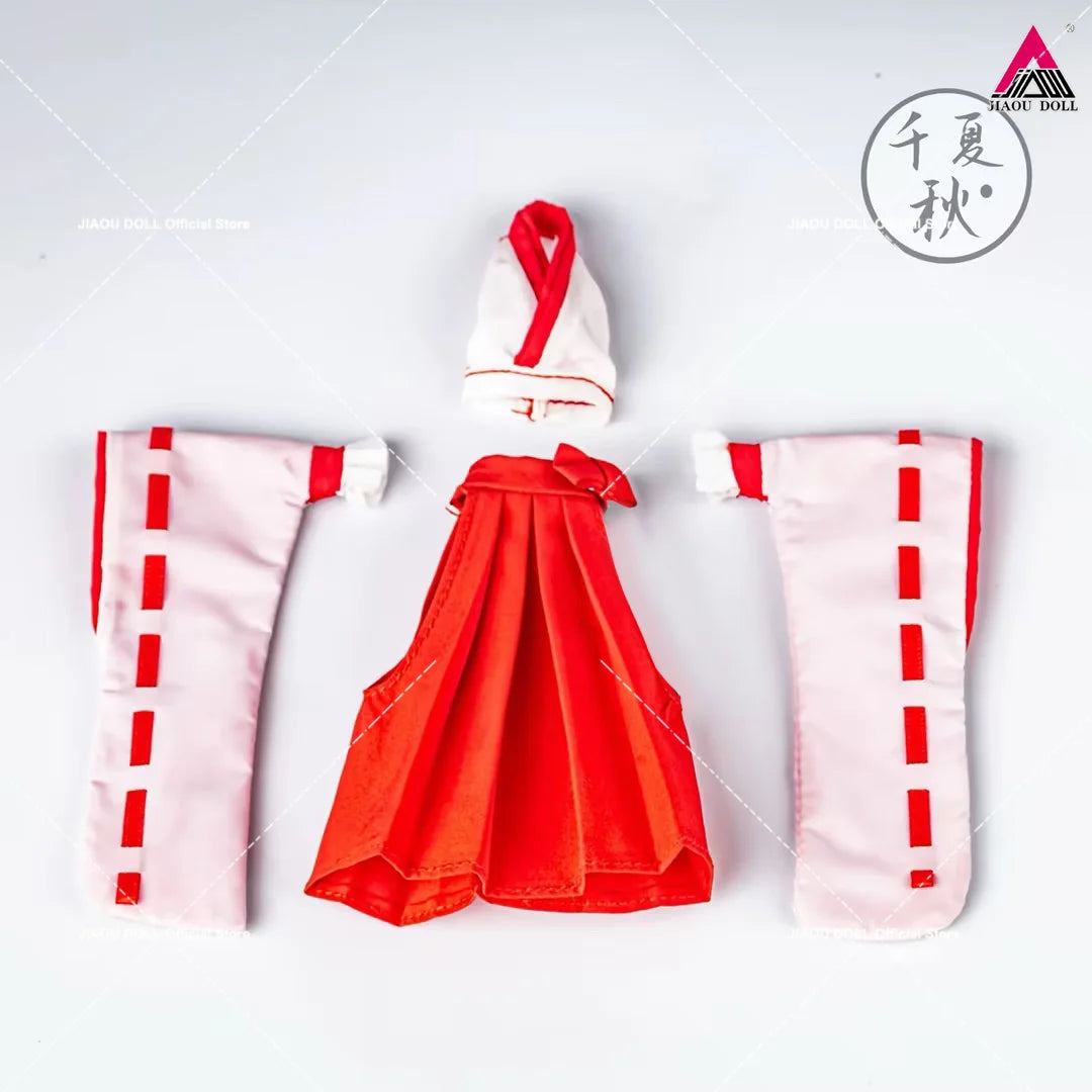 C013 1/12 Scale Girl Kimono Witch Uniform Backless Vest Tops Pleated Skirt For 6Inch Female Soldier Action Figure Body Dolls